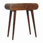 Autres tables  - Artisan Furniture en bois massif Mini Rond Commodenut coiffeuse pliante, 4 Rangement Compartments avec Miroir, Marron Foncé - ARTISAN FURNITURE