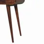 Autres tables  - Artisan Furniture en bois massif Mini Rond Commodenut coiffeuse pliante, 4 Rangement Compartments avec Miroir, Marron Foncé - ARTISAN FURNITURE