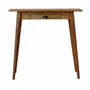 Desks - Artisan Furniture Solid Wood Mini Nordic Style Writing Desk, 1 Drawer, Brown - ARTISAN FURNITURE