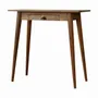 Desks - Artisan Furniture Solid Wood Mini Nordic Style Writing Desk, 1 Drawer, Brown - ARTISAN FURNITURE