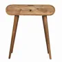 Autres tables  - Artisan Furniture en bois massif Mini Rond Dressing Table, 1 Tiroir avec Rangement Compartments, Pieds nordiques, Chêne clair, Marron - ARTISAN FURNITURE