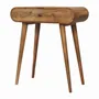 Autres tables  - Artisan Furniture en bois massif Mini Rond Dressing Table, 1 Tiroir avec Rangement Compartments, Pieds nordiques, Chêne clair, Marron - ARTISAN FURNITURE