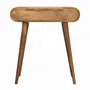 Autres tables  - Artisan Furniture en bois massif Mini Rond Dressing Table, 1 Tiroir avec Rangement Compartments, Pieds nordiques, Chêne clair, Marron - ARTISAN FURNITURE