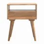 Tables de nuit - Artisan Furniture en bois massif Modern Table de chevet, 1 Tiroir et Niche ouverte, Beige - ARTISAN FURNITURE