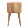 Tables de nuit - Artisan Furniture en bois massif Modern Table de chevet, 1 Tiroir et Niche ouverte, Beige - ARTISAN FURNITURE