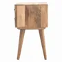 Night tables - Artisan Furniture Solid Wood Modern Nightstand, 2 Drawers, Nordic Legs, Oak-ish, Brown - ARTISAN FURNITURE