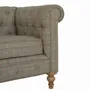 Sofas - Artisan Furniture Solid Wood Multi Tweed 2 Seat Chesterfield, Upholstered, Grey and Brown - ARTISAN FURNITURE