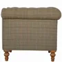 Sofas - Artisan Furniture Solid Wood Multi Tweed 2 Seat Chesterfield, Upholstered, Grey and Brown - ARTISAN FURNITURE