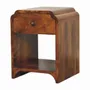 Tables de nuit - Artisan Furniture en bois massif Newton Mini Commodenut Table de chevet avec a drawer et open shelf, Marron Foncé - ARTISAN FURNITURE