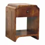 Tables de nuit - Artisan Furniture en bois massif Newton Mini Commodenut Table de chevet avec a drawer et open shelf, Marron Foncé - ARTISAN FURNITURE