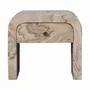 Tables de nuit - Artisan Furniture en bois massif Nouveau Table de chevet, 1 Tiroir, Laminated Marble Effect-White - ARTISAN FURNITURE
