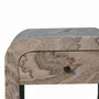 Tables de nuit - Artisan Furniture en bois massif Nouveau Table de chevet, 1 Tiroir, Laminated Marble Effect-White - ARTISAN FURNITURE