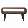 TV stands - Artisan Furniture Solid Wood Open Chestnut Media Unit, Open Slot, Dark Brown - ARTISAN FURNITURE