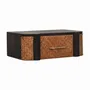 Night tables - Artisan Furniture Solid Wood Rattan Curve Wall-Mounted Drawer, 1 Drawer, Dark Brown - ARTISAN FURNITURE