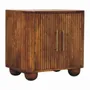 Buffets - Artisan Furniture en bois massif Solis Fluted Mini Buffet, 2 Portes, 2 Étagères, Marron - ARTISAN FURNITURE