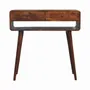 Console table - Artisan Furniture Solid Wood Sonata Chestnut Console Table, 2 Drawers and Open Slot, Dark Brown - ARTISAN FURNITURE