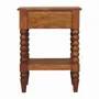 Tables de nuit - Artisan Furniture en bois massif Tourné Table de chevet, 1 Tiroir, 1 Étagère, Marron - ARTISAN FURNITURE