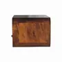 Night tables - Artisan Furniture Solid Wood Large Chestnut Curve Floating Nightstand, 1 Drawer and Open Slot, Dark Brown - ARTISAN FURNITURE