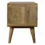 Meubles TV - Artisan Furniture Meuble TV Courbe Oak-ish, 2 Tiroirs et Fente Ouverte, Beige - ARTISAN FURNITURE
