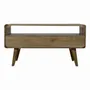 Meubles TV - Artisan Furniture Meuble TV Courbe Oak-ish, 2 Tiroirs et Fente Ouverte, Beige - ARTISAN FURNITURE