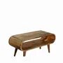 Coffee tables - Artisan Furniture Solid Wood Amaya Nordic Style Oak-ish Coffee Table, Open Slot, Beige - ARTISAN FURNITURE