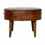 Tables basses - Artisan Furniture Table Basse Arrondie en Châtaignier, 2 Tiroirs, Marron Foncé - ARTISAN FURNITURE