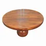 Coffee tables - Artisan Furniture Solid Wood Chestnut Central Ball Table, Dark Brown - ARTISAN FURNITURE