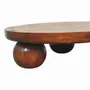 Coffee tables - Artisan Furniture Solid Wood Chestnut Central Ball Table, Dark Brown - ARTISAN FURNITURE