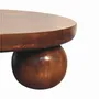 Coffee tables - Artisan Furniture Solid Wood Chestnut Central Ball Table, Dark Brown - ARTISAN FURNITURE