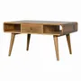 Tables basses - Artisan Furniture Table Basse Courbe Oak-ish, 2 Tiroirs et 2 Fentes Ouvertes, Marron - ARTISAN FURNITURE