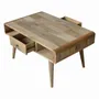 Tables basses - Artisan Furniture Table Basse Courbe Oak-ish, 2 Tiroirs et 2 Fentes Ouvertes, Marron - ARTISAN FURNITURE