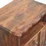 Night tables - Artisan Furniture Solid Wood 2-Drawer Nightstand with Open Shelf, Brown - ARTISAN FURNITURE