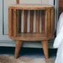 Night tables - Artisan Furniture Solid Wood Ariella Single Shelf Nightstand, Open Shelf, Beige - ARTISAN FURNITURE
