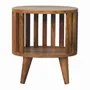 Night tables - Artisan Furniture Solid Wood Ariella Single Shelf Nightstand, Open Shelf, Beige - ARTISAN FURNITURE
