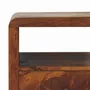 Night tables - Artisan Furniture Solid Wood Aspen Nightstand, 2 Drawers, 1 Open Slot, Dark Brown - ARTISAN FURNITURE