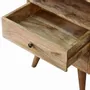 Night tables - Artisan Furniture Solid Wood Classic Oak-ish Nightstand, 2 Drawers, 1 Open Slot, Brown - ARTISAN FURNITURE