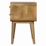 Night tables - Artisan Furniture Solid Wood Curved Oak-ish Nightstand, 2 Drawers, Beige - ARTISAN FURNITURE