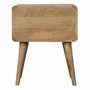 Night tables - Artisan Furniture Solid Wood Curved Oak-ish Nightstand, 2 Drawers, Beige - ARTISAN FURNITURE