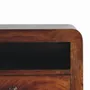 Night tables - Artisan Furniture Solid Wood Chunky Wall Mounted Nightstand, 1 Drawer with 1 Open-Shelf, Chestnut, Brown - ARTISAN FURNITURE