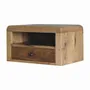 Night tables - Artisan Furniture Solid Wood Chunky Floating Nightstand, 1 Drawer with 1 Open-Shelf, Oak-ish, Brown - ARTISAN FURNITURE
