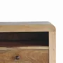 Night tables - Artisan Furniture Solid Wood Chunky Floating Nightstand, 1 Drawer with 1 Open-Shelf, Oak-ish, Brown - ARTISAN FURNITURE