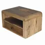 Night tables - Artisan Furniture Solid Wood Chunky Floating Nightstand, 1 Drawer with 1 Open-Shelf, Oak-ish, Brown - ARTISAN FURNITURE