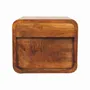 Night tables - Artisan Furniture Solid Wood Floating Mini Chestnut Nightstand, 2 Drawers, Dark Brown - ARTISAN FURNITURE