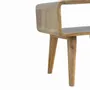 Night tables - Artisan Furniture Solid Wood Curved Open Nightstand, Open Slot, Beige - ARTISAN FURNITURE