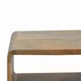 Night tables - Artisan Furniture Solid Wood Curved Open Nightstand, Open Slot, Beige - ARTISAN FURNITURE