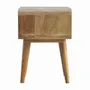 Night tables - Artisan Furniture Solid Wood Curved Open Nightstand, Open Slot, Beige - ARTISAN FURNITURE