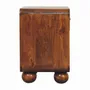 Night tables - Artisan Furniture Solid Wood Chestnut Open Woven Nightstand, 1 Drawer, Dark Brown - ARTISAN FURNITURE