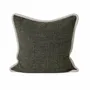 Coussins textile - Coussin en cuir artistique vert militaire - Collection Forest - DARCY & DUKE