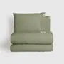 Linge de lit - Parure de lit double, 100 % coton ranforce, vert - DILIOS