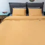 Linge de lit - Parure de lit double, 100 % coton Ranforce, Ochra - DILIOS